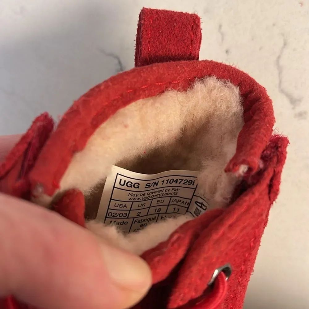 UGG Neumel Baby Size 2/3 - Samba Red